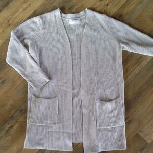 Old Navy Women's Light Gray Ribbed Cardigan